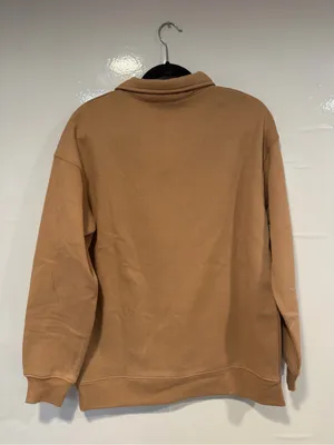New Mondetta Tan Long-Sleeve Polo Sweatshirt thumbnail 3