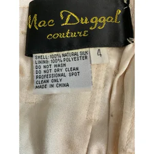 Mac Duggal Couture‎ Beaded Strapless Gown Womens 4 Champagne Lace Mermaid Formal thumbnail 11