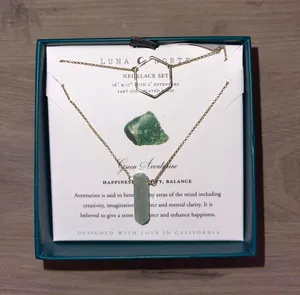 Luna Norte Necklace Set Green Aventurine thumbnail 1