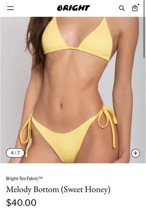 Brand new w/ tags bright swimwear bikini in the color sweet honey!💛 thumbnail 2