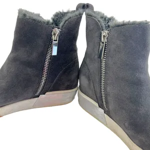 Dolce Vita Zelma Zip High Top Sneaker Booties Gray Size 8 thumbnail 6