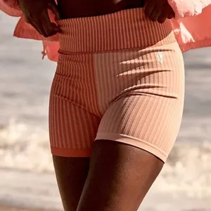 Free People Movement Striped‎ Mixing Papaya Color Block Orange Athletic Shorts thumbnail 1