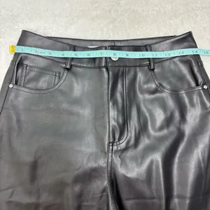 Zara Black Faux Leather High Rise Ankle Pants‎ Women's size US 4 thumbnail 4