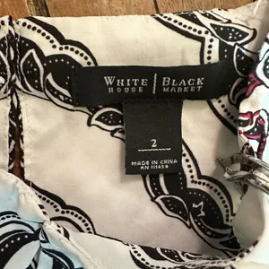 White House Black Market business casual artsy 2 blouse thumbnail 2