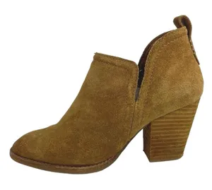 Jeffrey Campbell Rosalee Tan Suede Block Heel Western Ankle Boots Booties 6.5 thumbnail 1