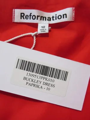 NWT Reformation Buckley in Paprika Red Organic Cotton Strapless Midi Dress 10 thumbnail 10