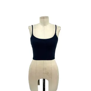 Spiritual Gangster Practice Cami‎ Navy Blue Side Stripe Crop Top Size Small thumbnail 4