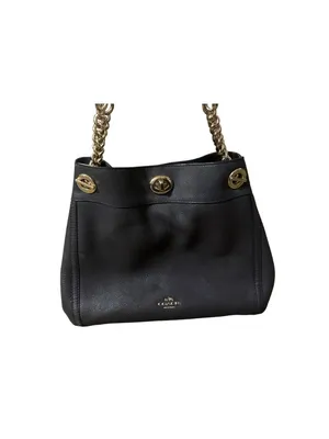 Coach Turnlock Edie Shoulder Bag Oxblood Pebble Leather Style 36855 Used thumbnail 2