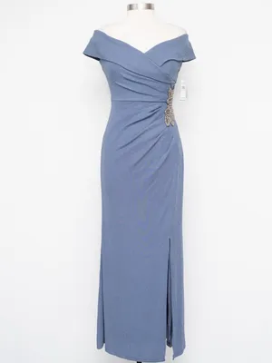 Alex Evenings -‎ Off-the-Shoulder Beaded Gown thumbnail 2