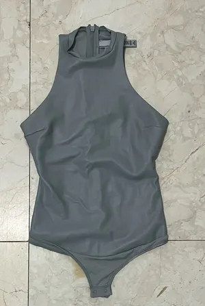 Skims Pleather Grey Bodysuit  thumbnail 1
