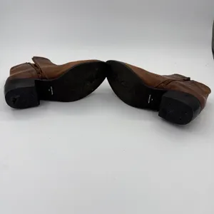 Matisse Merge Mid Top Bootie‎ Brown Distressed Burnished Leather Size 8 thumbnail 6