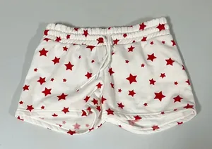 Love Streak White Red Star Stars Shorts Bottoms Size S ❤️🤍 thumbnail 1