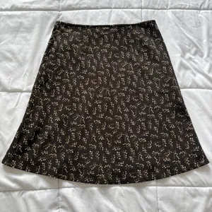 Womens 4 Skirt Brown Floral Knee Length Lined Grunge Whimsy Fairy Feminine‎ thumbnail 8