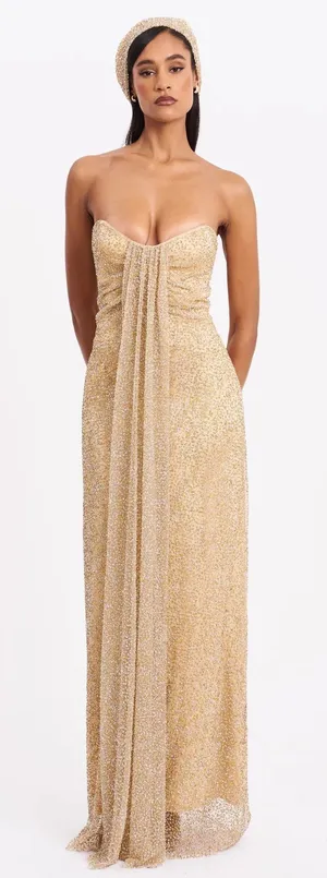 miss circle ada dress Gold Size XS thumbnail 1