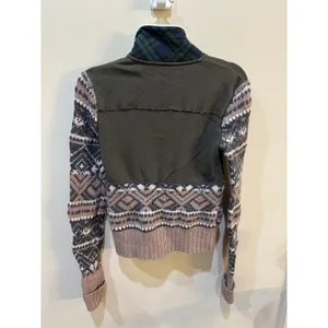 We The Free Fairisle Bomber Jacket Size XS Wool Cotton Utility thumbnail 5