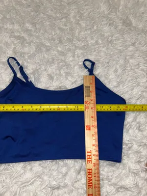 Victoria’s Secret PINK Active royal blue criss cross back sports bra large thumbnail 5