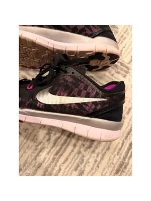 Nike Free women's size 8 TR Fit 5 black/purple/silver running sneaker thumbnail 7