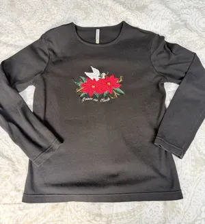 White Stag black Crewneck Long Sleeve Tee thumbnail 1