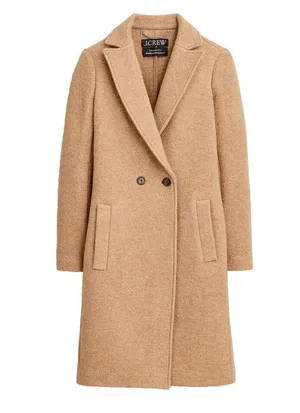 NWT J.Crew New Daphne Topcoat in Heather Camel Italian Boiled Wool Coat 2T $228 thumbnail 1