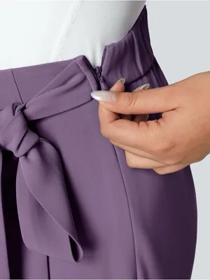 Halara HalaraFlex High Waisted Wide Leg Pants Small Sandalwood Violet Tie thumbnail 5
