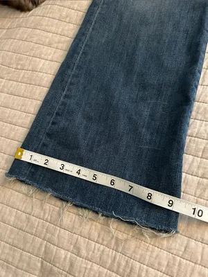 MOTHER The Weekender Fray flare denim Jeans Graffiti‎ Girl Wash 28” thumbnail 12