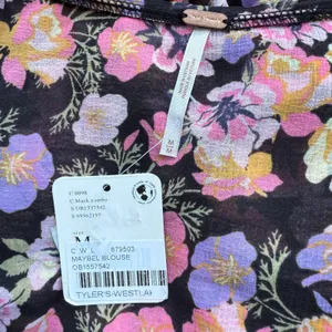 Free People Maybel Floral Blouse Size Medium thumbnail 10