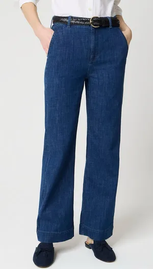 J. Crew High-Rise Wide-Leg‎ Trouser Jean All-Day Stretch thumbnail 1