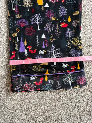 Secret Treasures Women’s L 12-14 Woodland Fox Fleece Pajama Set Black thumbnail 11