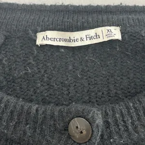 Abercrombie & Fitch Women XL Black Fair Isle Knit Button Front Cardigan‎ Sweater thumbnail 4