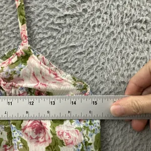Y2K Abercrombie & Fitch Tiered Floral Cami Babydoll‎ Top Cottagecore Women's XS thumbnail 6