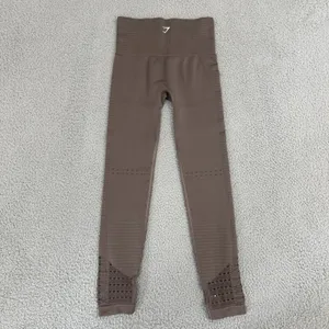Gymshark Energy Seamless Leggings Brown‎ Athletic Workout Gym Women's XS x 24 thumbnail 3