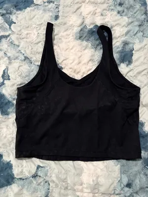 Black Seamless V-Neck Bralette, Sz S/M thumbnail 2