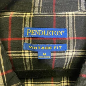 Pendleton | Black Plaid Button Up Top‎ Medium thumbnail 4