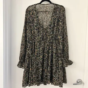 Baltic Born Huxley Tiered Button Up Fit & Flare Dress Black Floral Size XL NWOT thumbnail 9