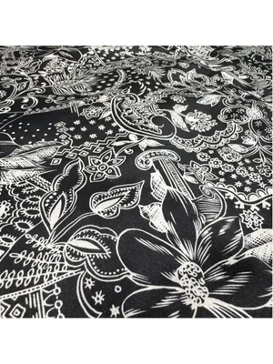 Vintage Victoria's Secret Gold Label Black White Floral Print Robe S thumbnail 7