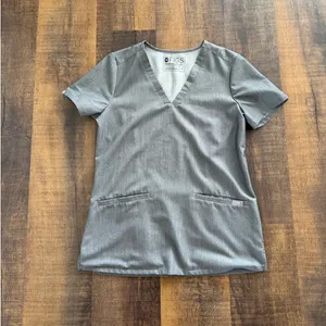 FIGS Casma Three Pocket Scrub Top Graphite Gray XS thumbnail 3