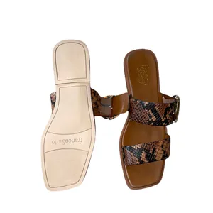 NEW Franco Sarto Merris Slip On Sandals Snake Print Leather thumbnail 8