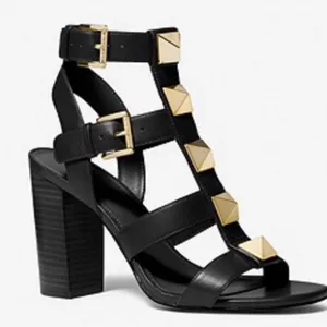 Michael Kors Wren Studded Leather Pyramid Block-heel Gladiator Sandals Sz‎ 5.5 thumbnail 1