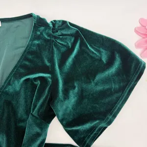 Baltic Born Meghan Velvet Wrap Maxi Dress Emerald Green Holiday Party Christmas thumbnail 10