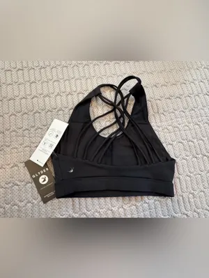 Glyder Black Scoop Neck Sports Bralette thumbnail 3