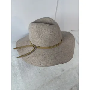 Altard State 100% Wool Brick Brown Hat Brim‎ Sz 14-3-4 Packable Leather Accent thumbnail 3