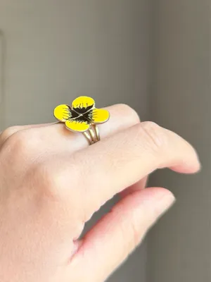 Boutique Cute fairy cottage flower adjustable ring🌼 thumbnail 2