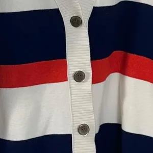 Free People League Of Her Own Cardigan Sweater Americana Stripes Preppy Large thumbnail 11