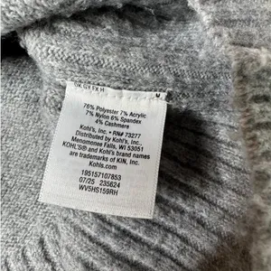 Simply Vera Vera Wang Gray Mockneck Sweater M Quiet Luxury Cashmere Blend thumbnail 9
