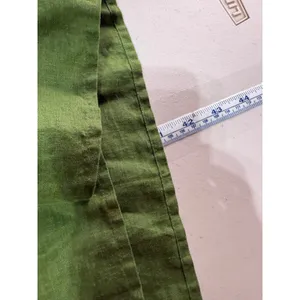 Thinking Mu‎ Fresia Dress Women's L Green Hemp Tencel Tiered Midi Lagenlook Boho thumbnail 12