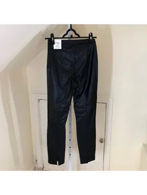 Zara NWT Women's Hi Rise Faux Leather Legging Size S thumbnail 4
