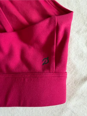 Peloton Strappy Sports Bra Pink Medium Low Impact Yoga Fitness thumbnail 3