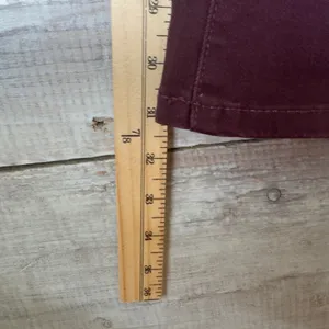 1503 | NWT Express Wine Wash Mid Rise Bootcut Jeans Burgundy Women 6 Fall Office thumbnail 4