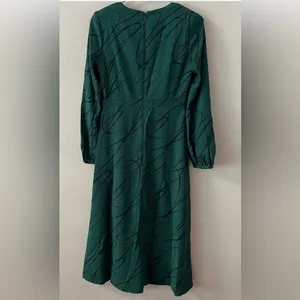 Tuckernuck Pine Twombly Macie Midi Dress S Green Draped NWT thumbnail 4