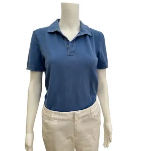 Vintage 90s Ralph Lauren Women’s Blue Polo Shirt Medium thumbnail 4